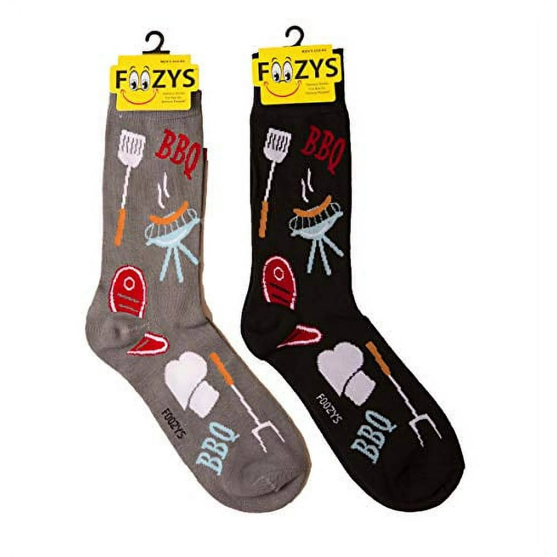 Foozys Men’s Fun Cool Barbecue Novelty Crew Socks - BBQ