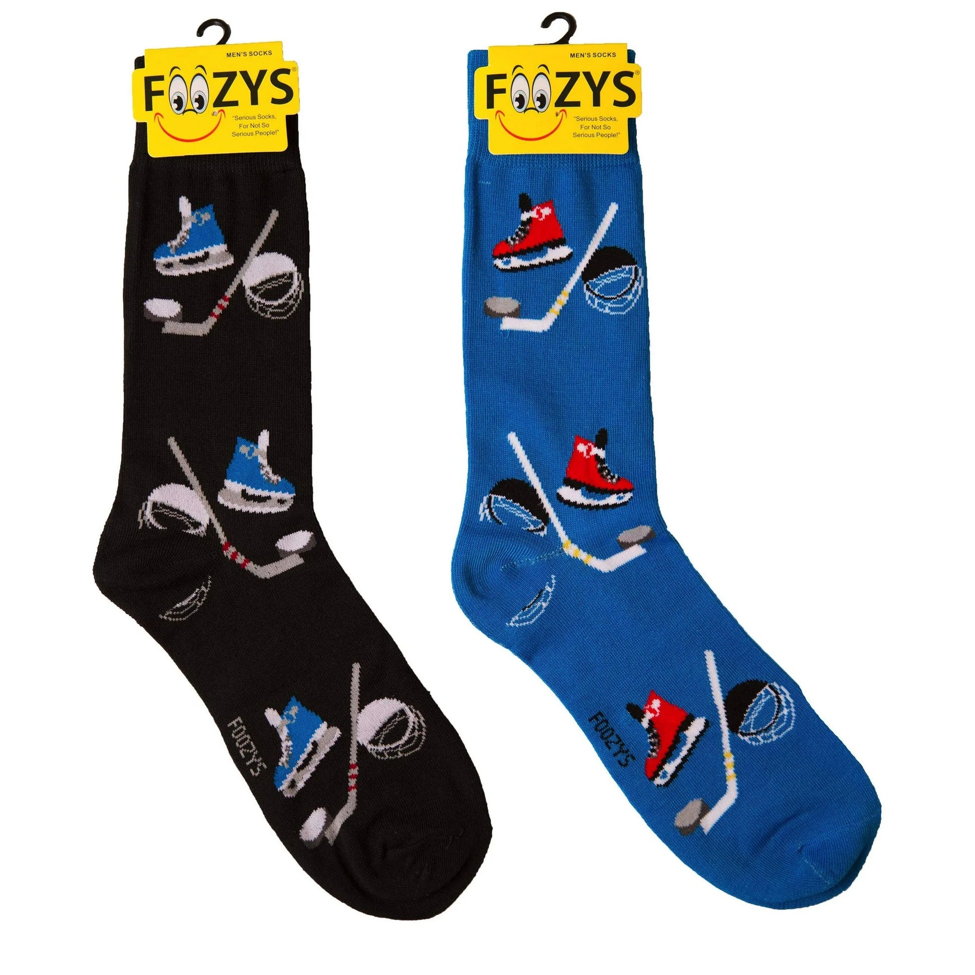 Foozys Men’s Hockey Cool Sports Novelty Crew Socks