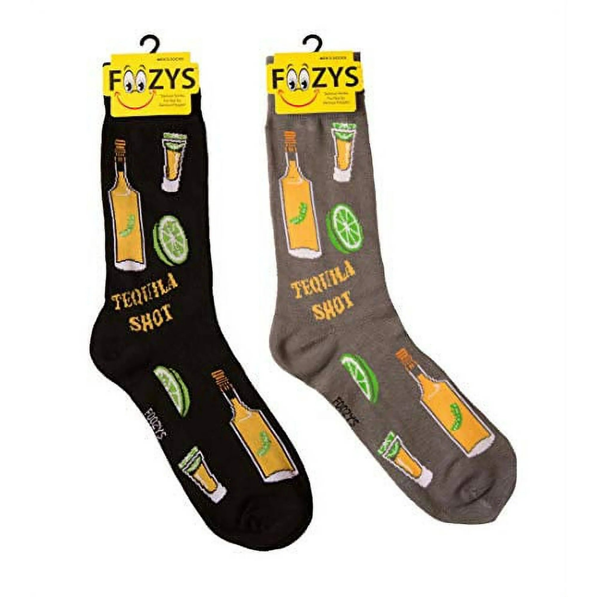 Foozys Men’s Tequila Shot Late Night Party - Tequilla Shot Socks