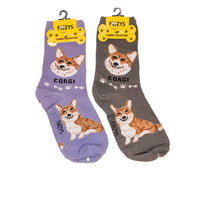 Foozys Unisex Crew Socks Canine Collection (Corgi)