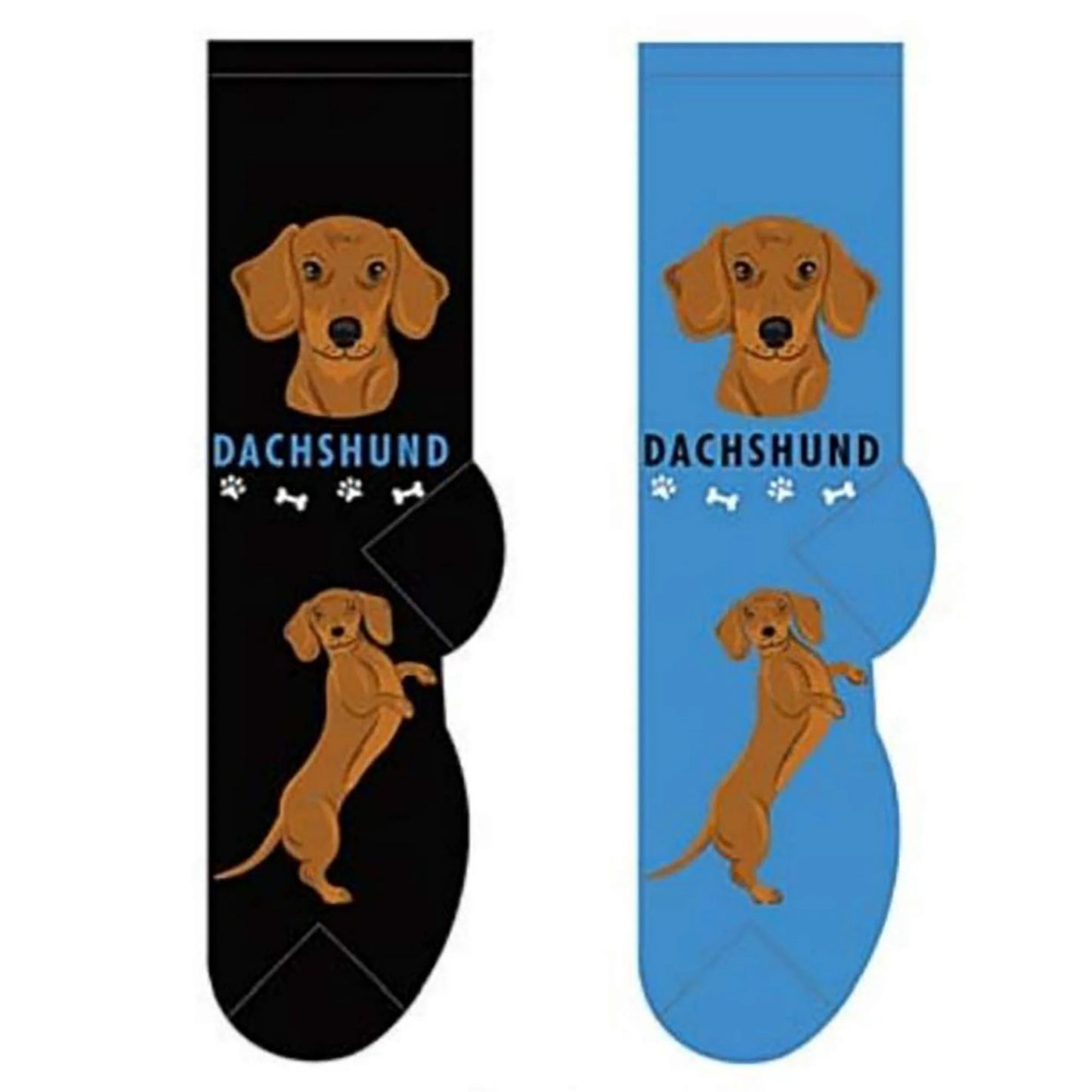 Foozys Unisex Crew Socks Canine Collection (Dachshund)