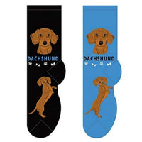 Foozys Unisex Crew Socks Canine Collection (Dachshund)