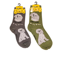 Foozys Unisex Crew Socks Canine Collection (Jack Russell)