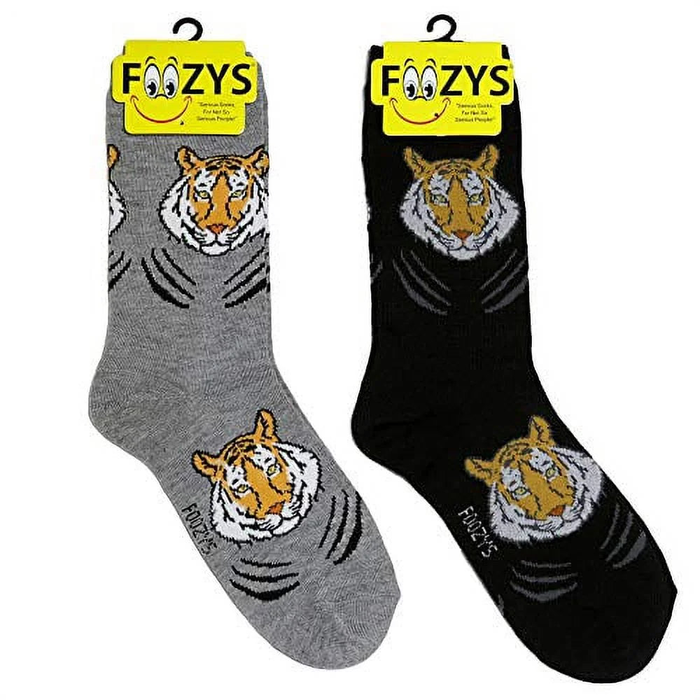 Foozys Women’s Crew Socks | Tiger Claws Fun Designs Novelty Socks