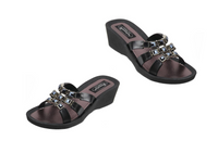 Grandco Sandals - Onyx Wedge Slide, Black