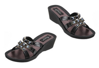 Grandco Sandals - Onyx Wedge Slide, Black
