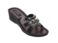 Grandco Sandals - Onyx Wedge Slide, Black