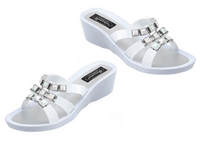 Grandco Sandals - Onyx Wedge Slide, White