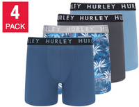 Hurley Men's Boxer Brief, Assorted Colors (4-Pack)