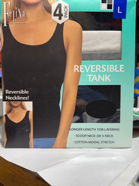 Felina Reversible Cotton Womens Tank Top | (4-Pack)