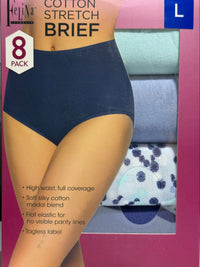 Felina Ladies' Cotton Stretch Brief, Assorted Colors (8-pack)