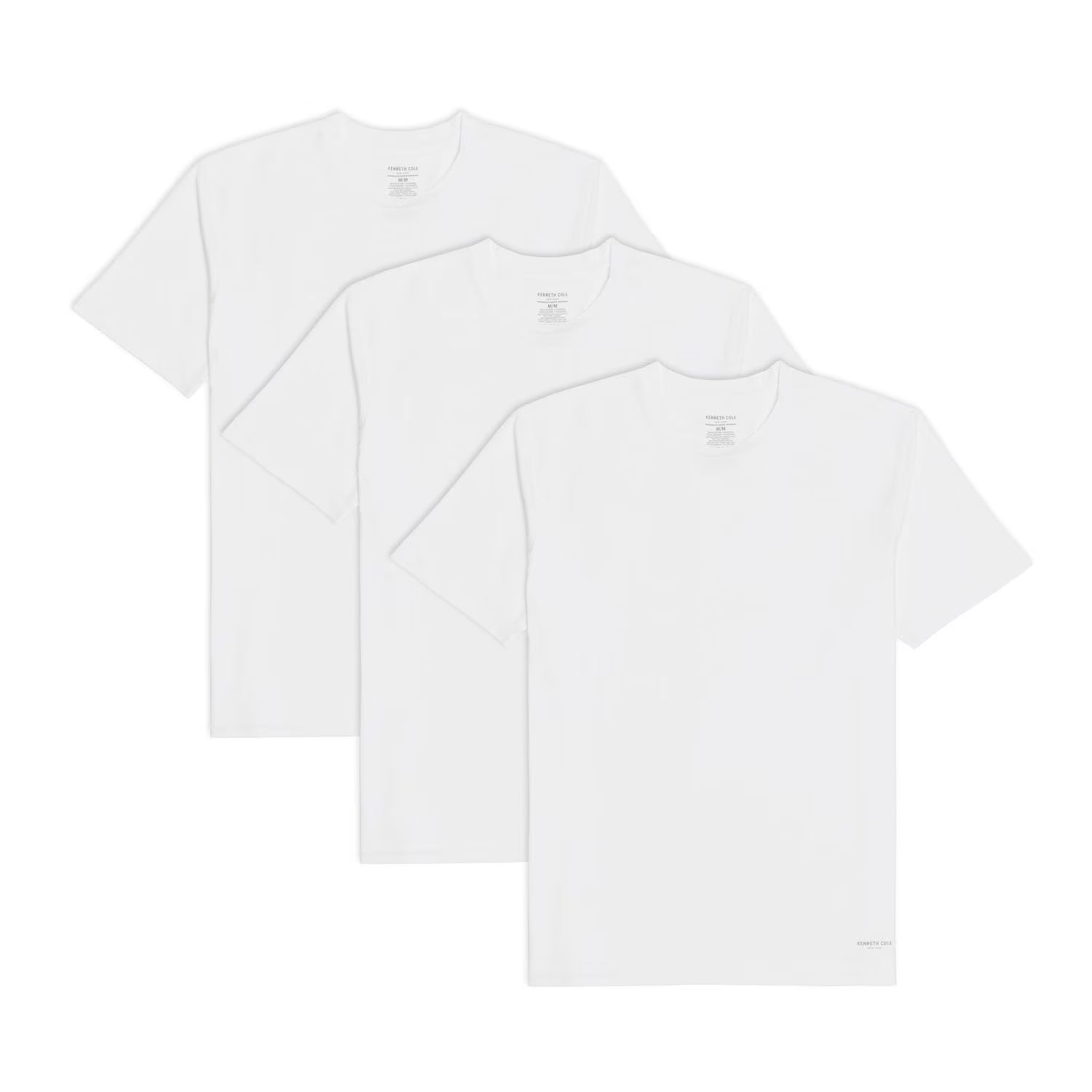 Kenneth Cole Men's Undershirt, White (3-Pack)