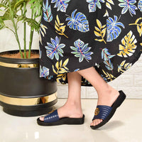 Aerothotic - Orthopedic Casual Slides For Women, OTIS - Navy (L0353)