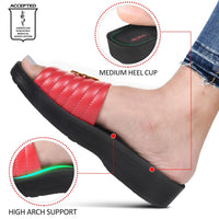 Aerothotic - Orthopedic Casual Slides For Women, OTIS - Red (L0353)
