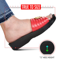 Aerothotic - Orthopedic Casual Slides For Women, OTIS - Red (L0353)