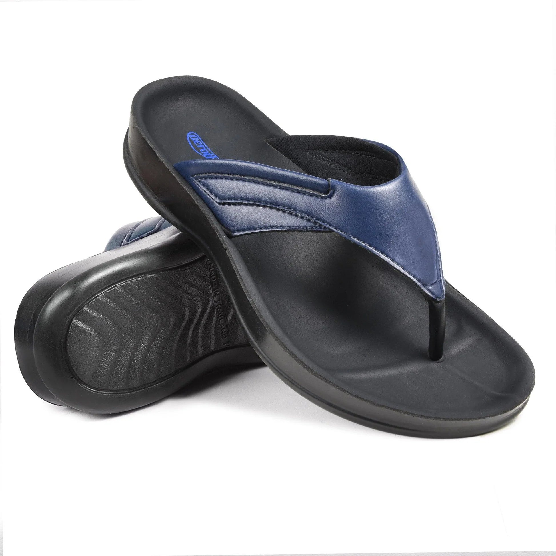 Aerothotic Women's All-Day Wear Sandal, Comfortable, Algiz, Navy (L1501)