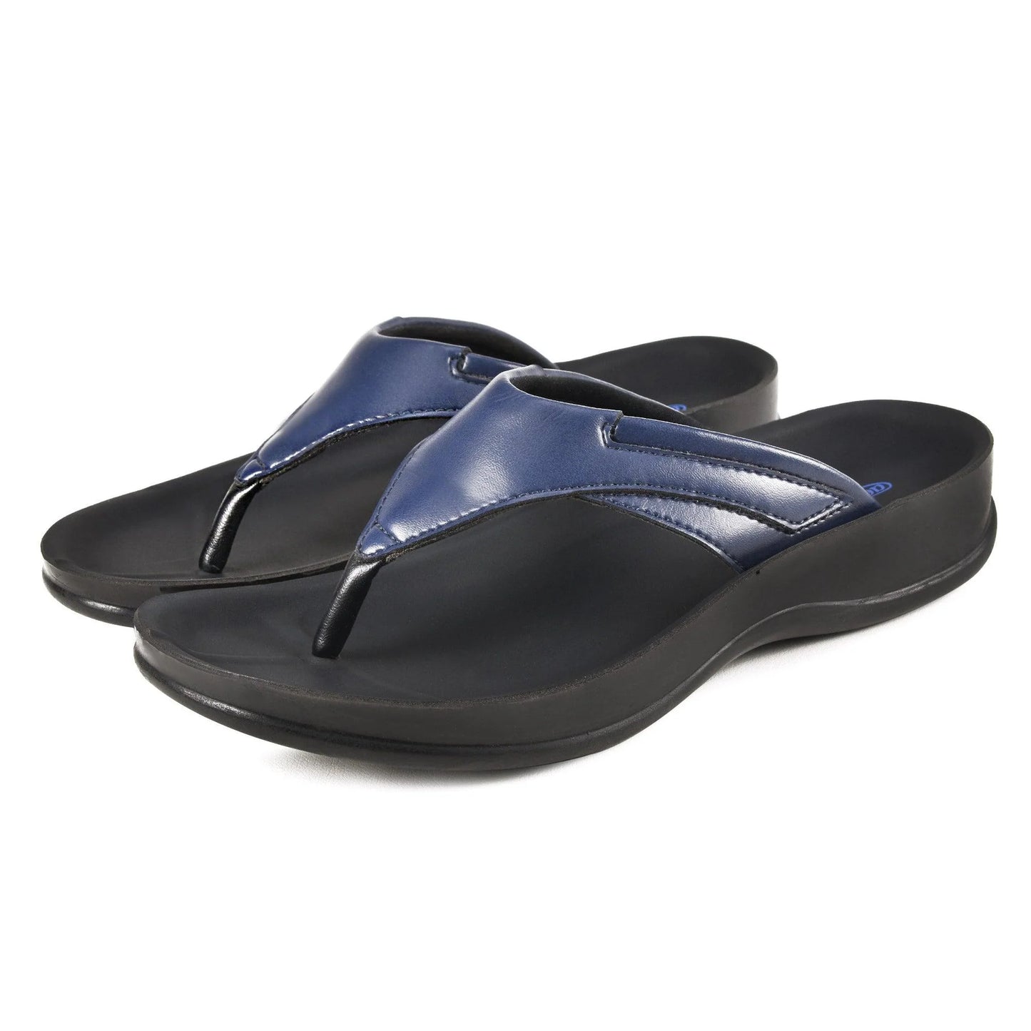 Aerothotic Women's All-Day Wear Sandal, Comfortable, Algiz, Navy (L1501)