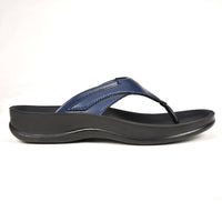 Aerothotic Women's All-Day Wear Sandal, Comfortable, Algiz, Navy (L1501)