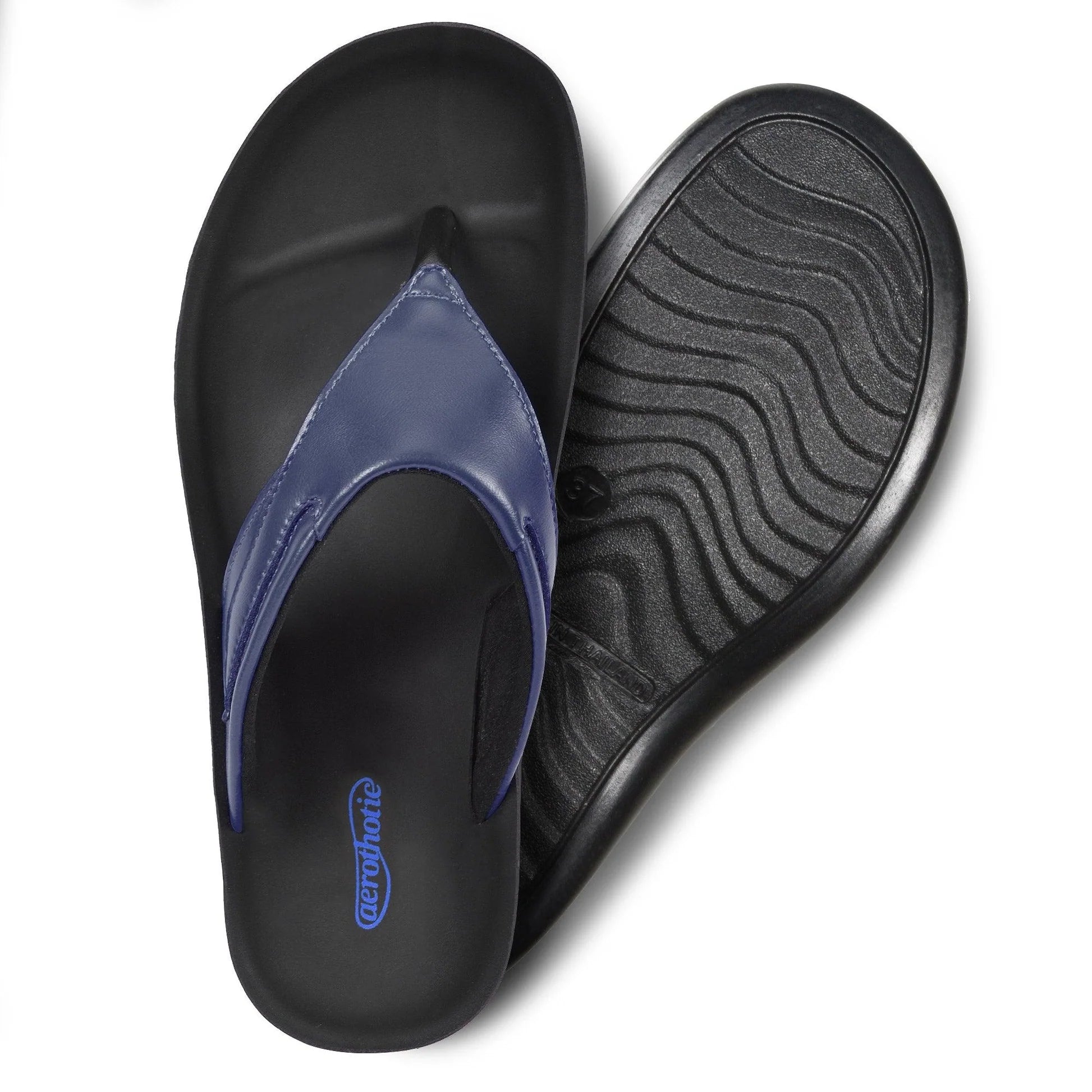 Aerothotic Women's All-Day Wear Sandal, Comfortable, Algiz, Navy (L1501)