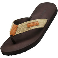 Norty Men's Soft EVA Flip Flop Thong Sandal Shoe - (Brown/Tan) (11060)