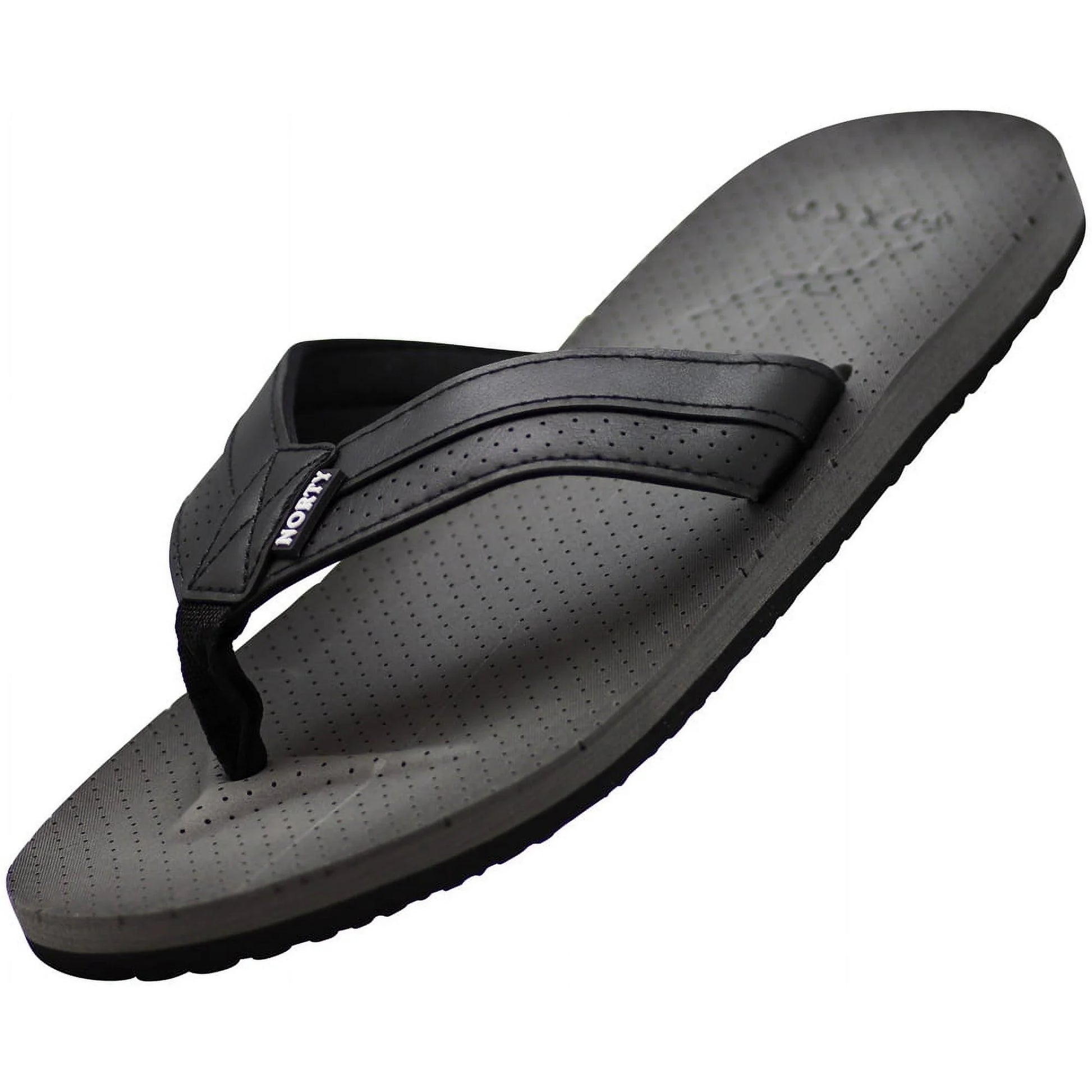 Norty Men's Soft EVA Flip Flop Thong Sandal Shoe (11082)- (Grey/Black)