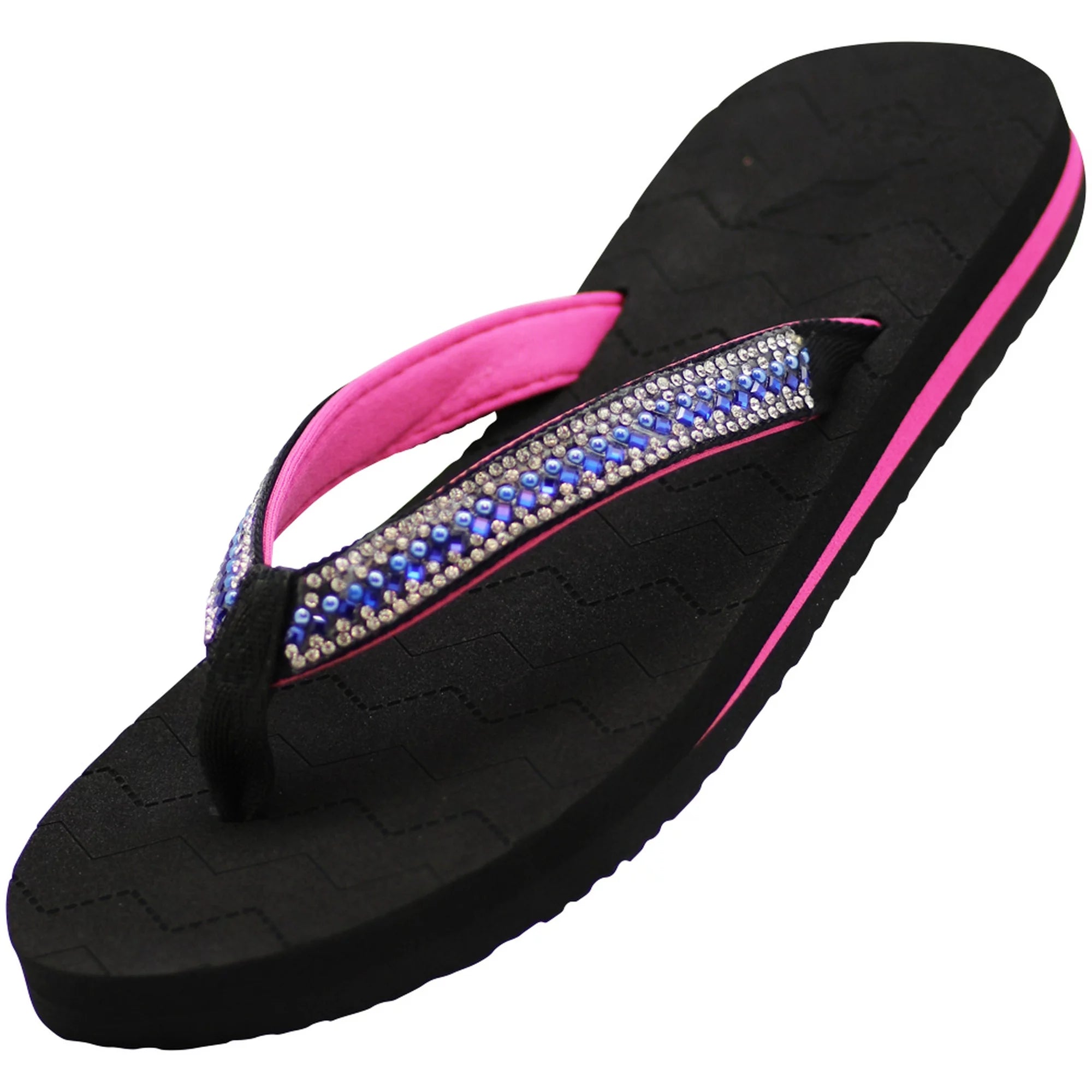 NORTY Womens Flip Flops Adult Female Sandals Black Gem (12055)