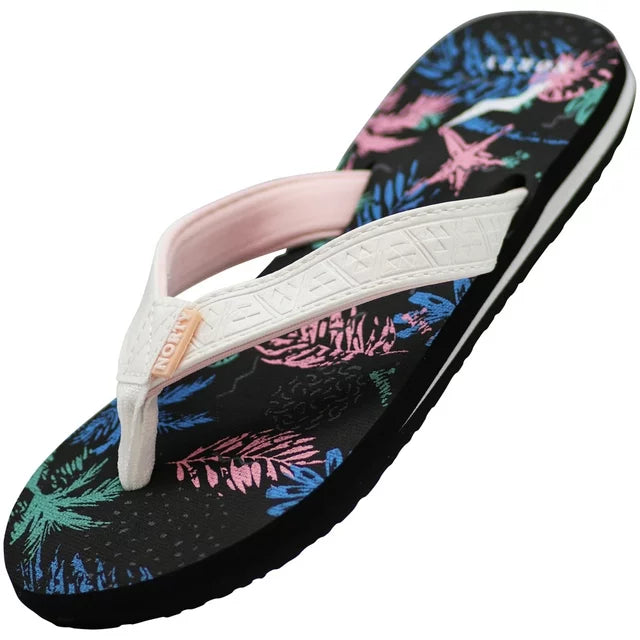 NORTY Womens Flip Flops Adult Female Thong Sandals (12080) Black