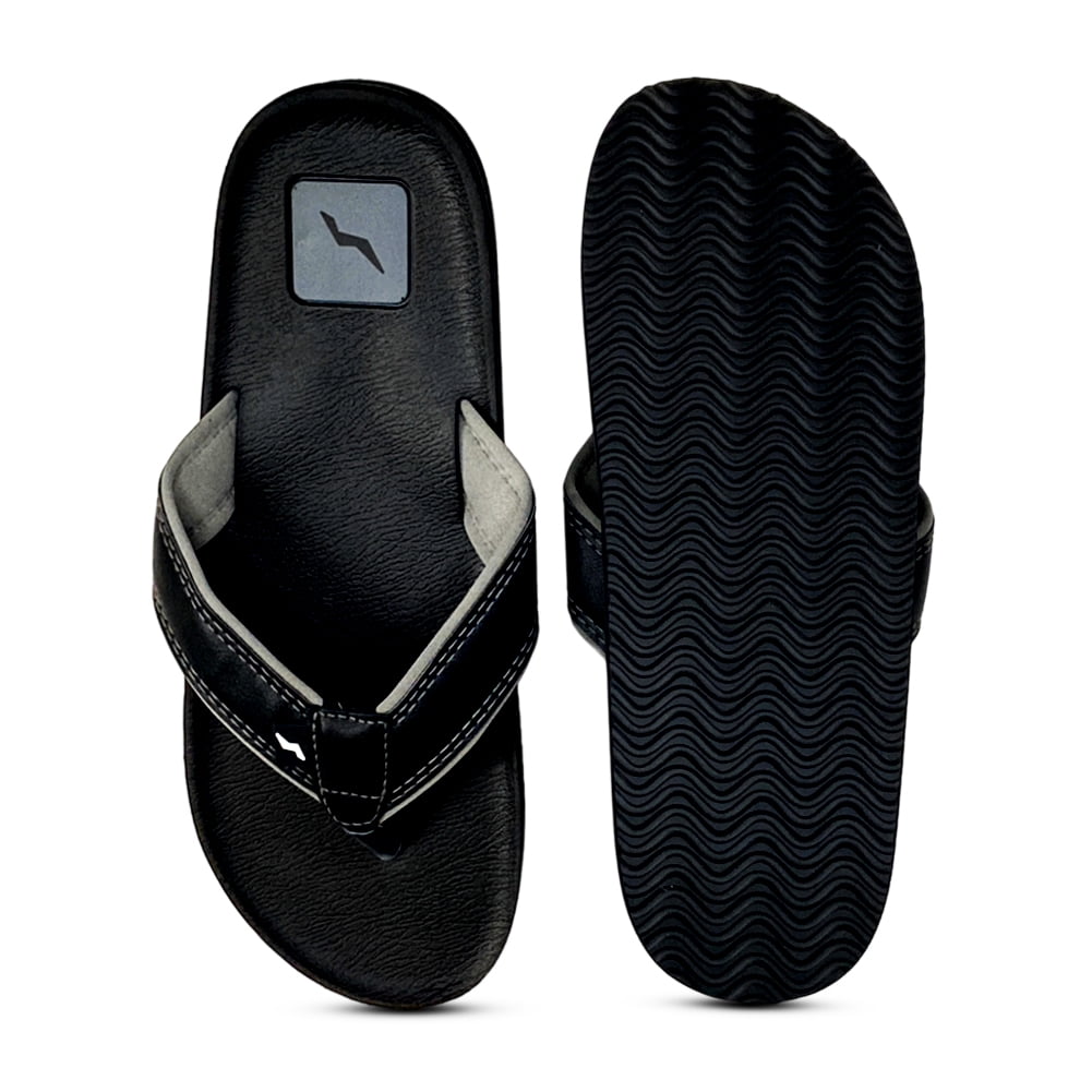 Norty Men's Soft EVA Flip Flop Thong Sandal Shoe (11166)- (Black/Grey)