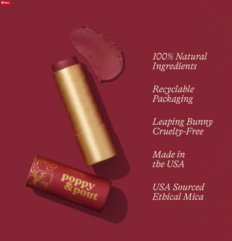 Poppy & Pout All Natural Lip Tint - (Penny)