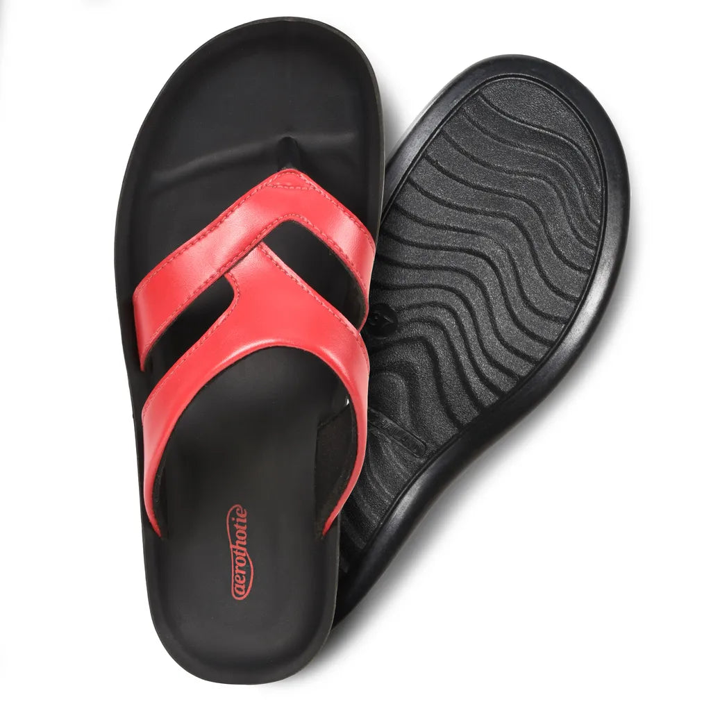 Aerothotic - Raido Women’S Strappy Sandals, Red