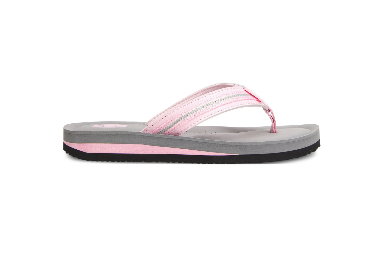 Floopi Women'S Zoey Thong Flip Flop, Pink/Grey (520)