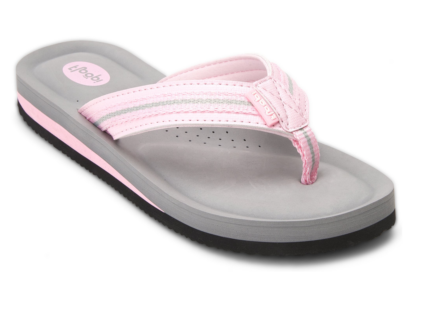 Floopi Women'S Zoey Thong Flip Flop, Pink/Grey (520)