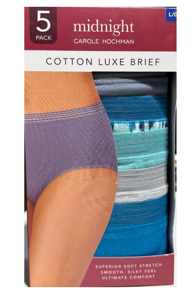 Carole Hochman Ladies' Midnight Cotton Stretch Brief (5-Pack)