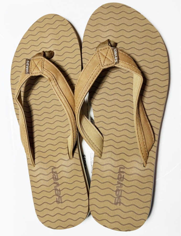 Surf 7 USA Women’s Flip Flops - Tan (FF401W)