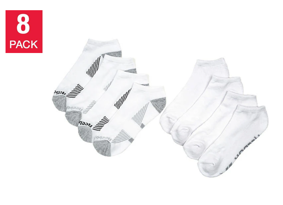 Reebok Men's Cushion Low Cut Socks (8 Pack)