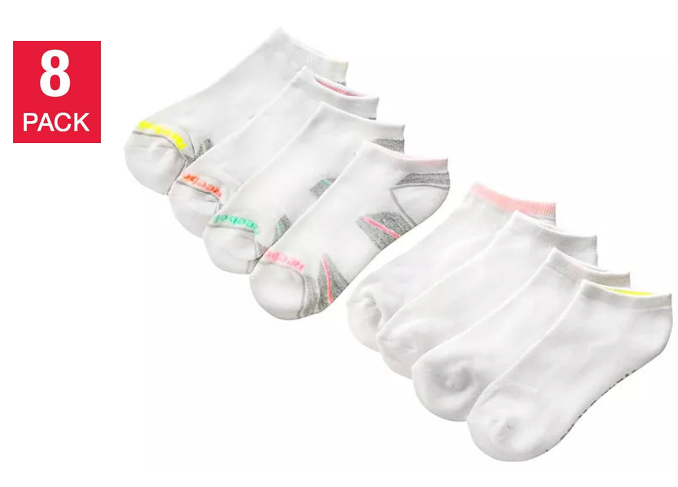 Reebok Ladies Cushion Low Cut Socks (8 Pack)