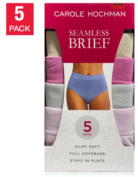 Carole Hochman Ladies' Seamless Brief - Assorted Colors (5-Pack)