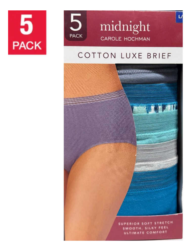 Carole Hochman Ladies' Midnight Cotton Stretch Brief (5-Pack)