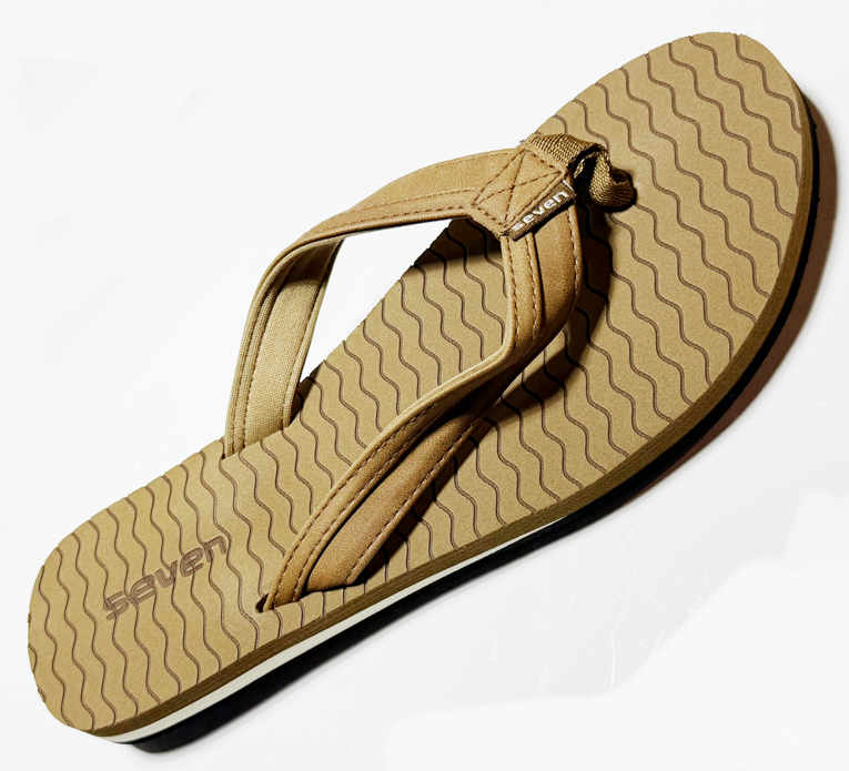 Surf 7 USA Women’s Flip Flops - Tan (FF401W)