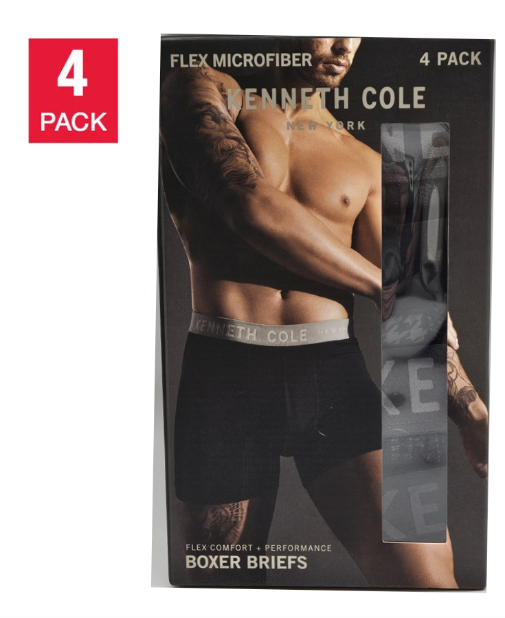 Kenneth Cole Men's - Boxer Brief, Assorted Colors (4-Pack)