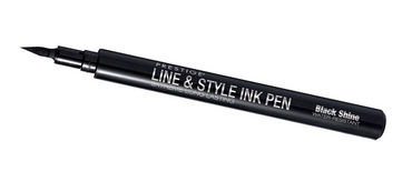 PRESTIGE COSMETICS Line and Style Ink Pen, Black Shine (BIP-01)