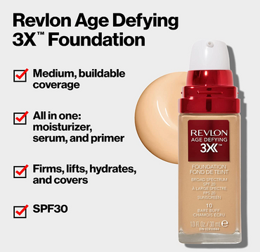 Revlon Age Defying 3X Foundation - 060 Golden Beige