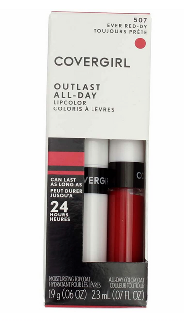 CoverGirl Outlast All-Day Lipcolor with Topcoat - Ever Red-dy 507