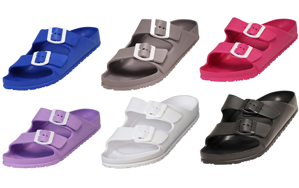 NORTY Womens Flat Slide Adult Female Comfort Footbed Sandals