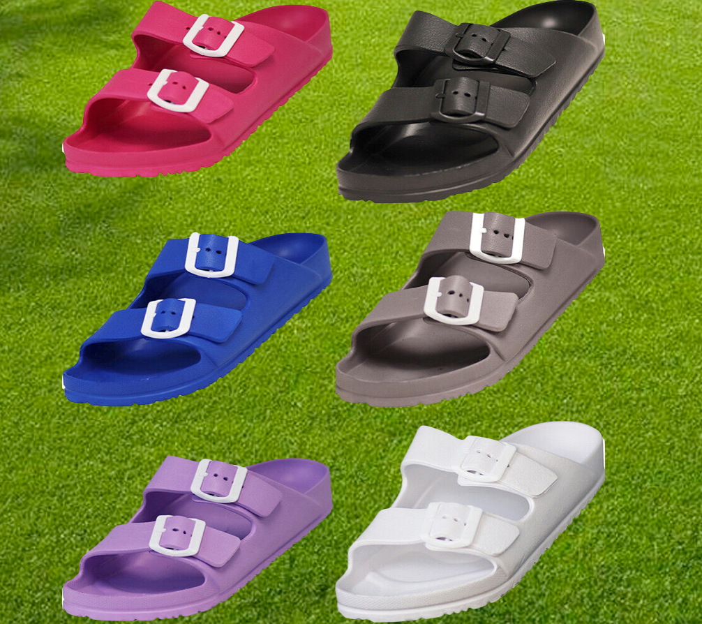 NORTY Womens Flat Slide Adult Female Comfort Footbed Sandals