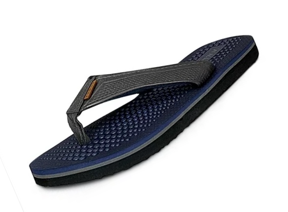 NORTY Mens Flip Flops Adult Male Beach Thong Sandals (11121) Navy Grey