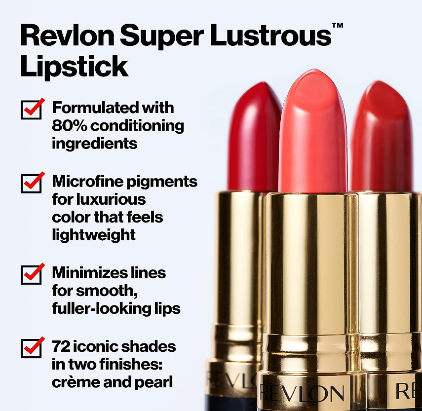 REVLON Super Lustrous Cream Lipstick, 761 Extra Spicy