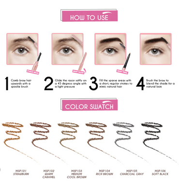 J.Cat Beauty Brow-La 3 In1 Mapping & Shaping Brow Pencil