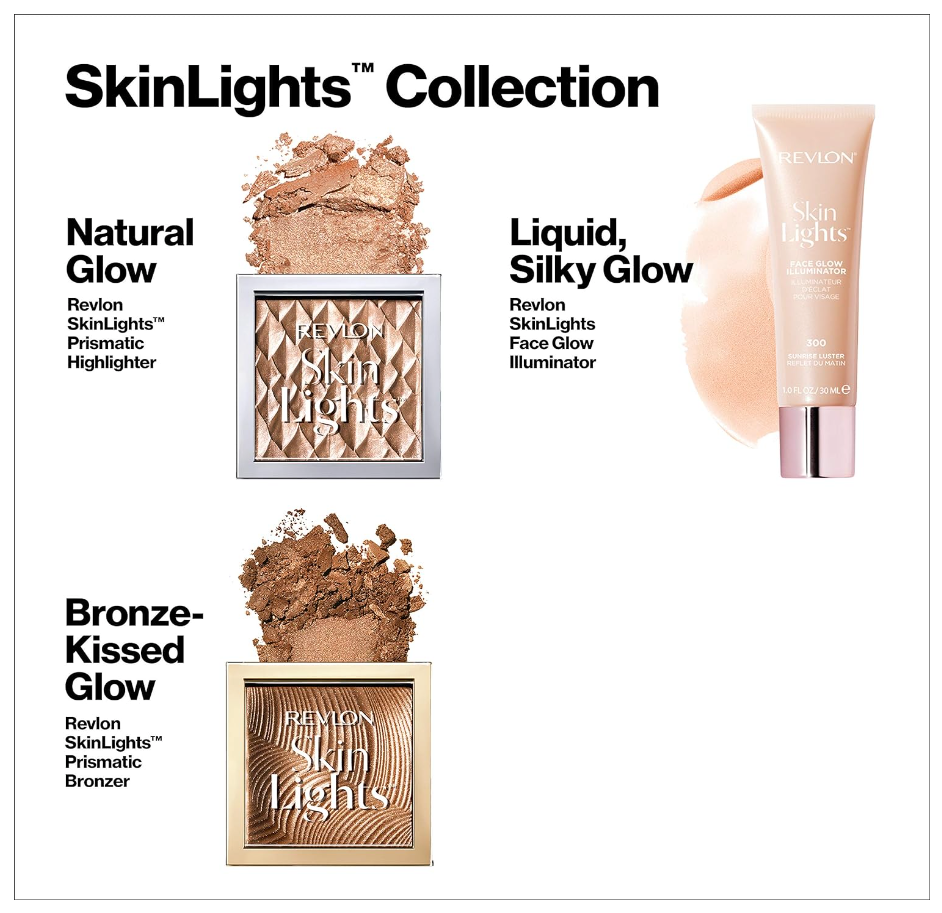 Revlon Skinlights Prismatic Powder Bronzer, Translucent-to-Buildable Coverage