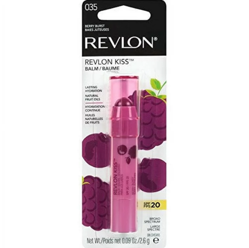 Revlon Kiss Hydration Lip Balm, SPF 20, (035) Berry Bust